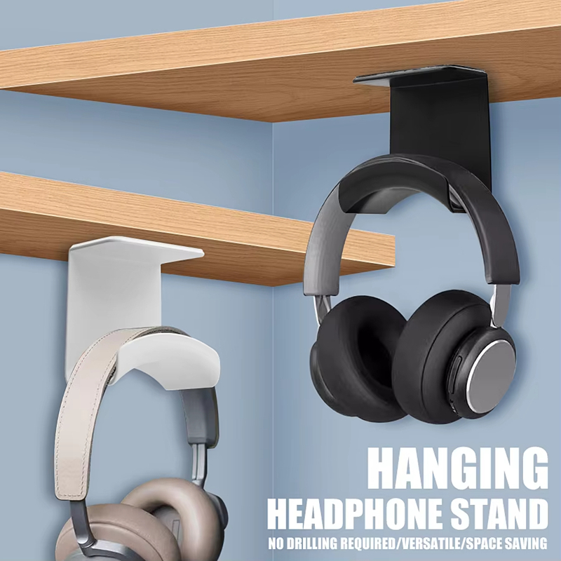 Gaming Setup Desk - Penyangga Headphone Universal, Gantungan Dinding Plastik