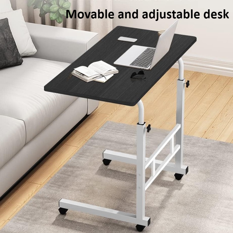 Desk Setup Notebook - Meja samping tempat tidur, dengan roda