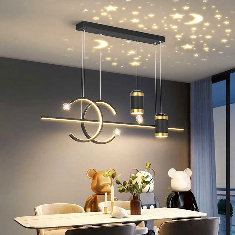 Desk Setup Minimalist - Lampu Gantung LED Restoran Nordik, Meja