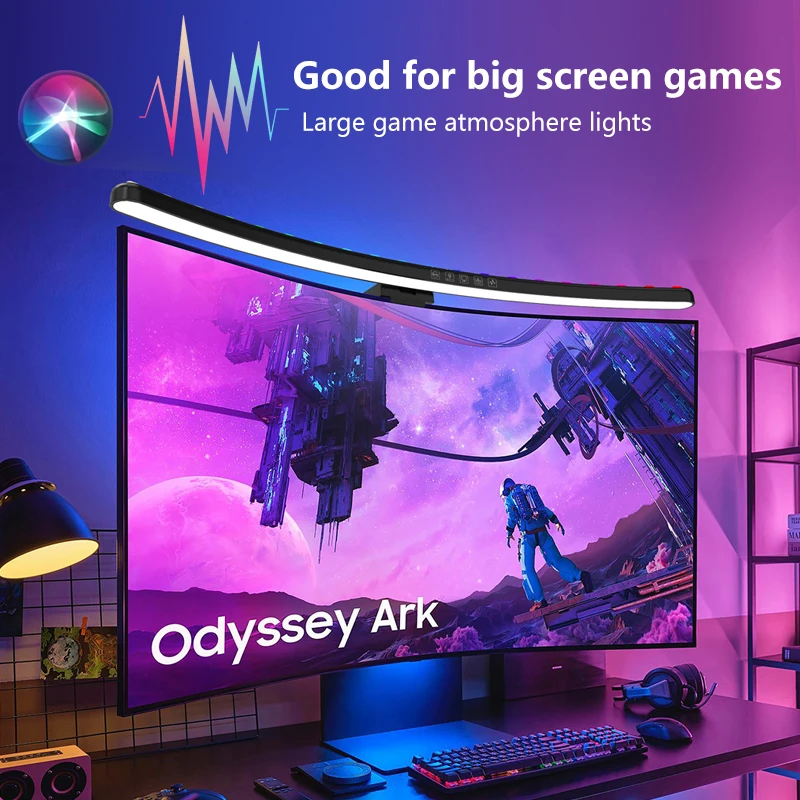 Gaming Setup Desk - Lampu Monitor Komputer RGB Ritme Musik