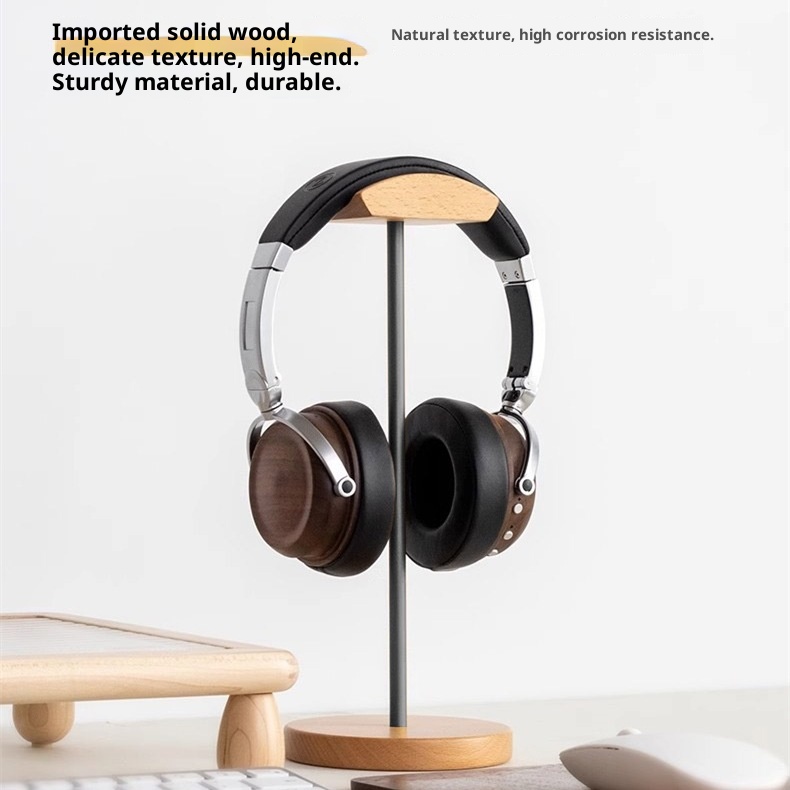 Penyangga Headphone Kayu Walnu - Gaming Setup Desk ulasan dan harga