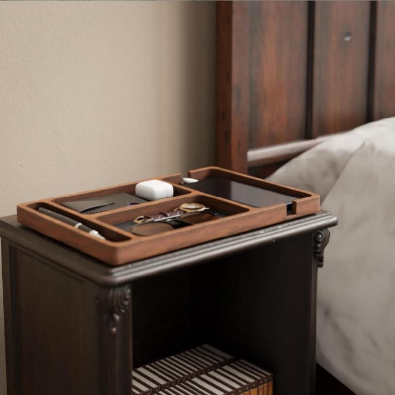 Nampan Penyimpanan Kayu Solid  - Desk Setup Minimalist ulasan dan harga
