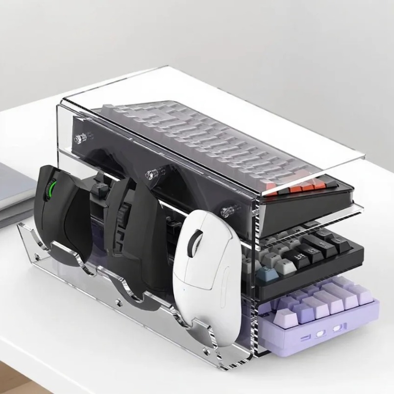 Rak Akrilik Bening 3 Tingkat u - Gaming Setup Desk ulasan dan harga