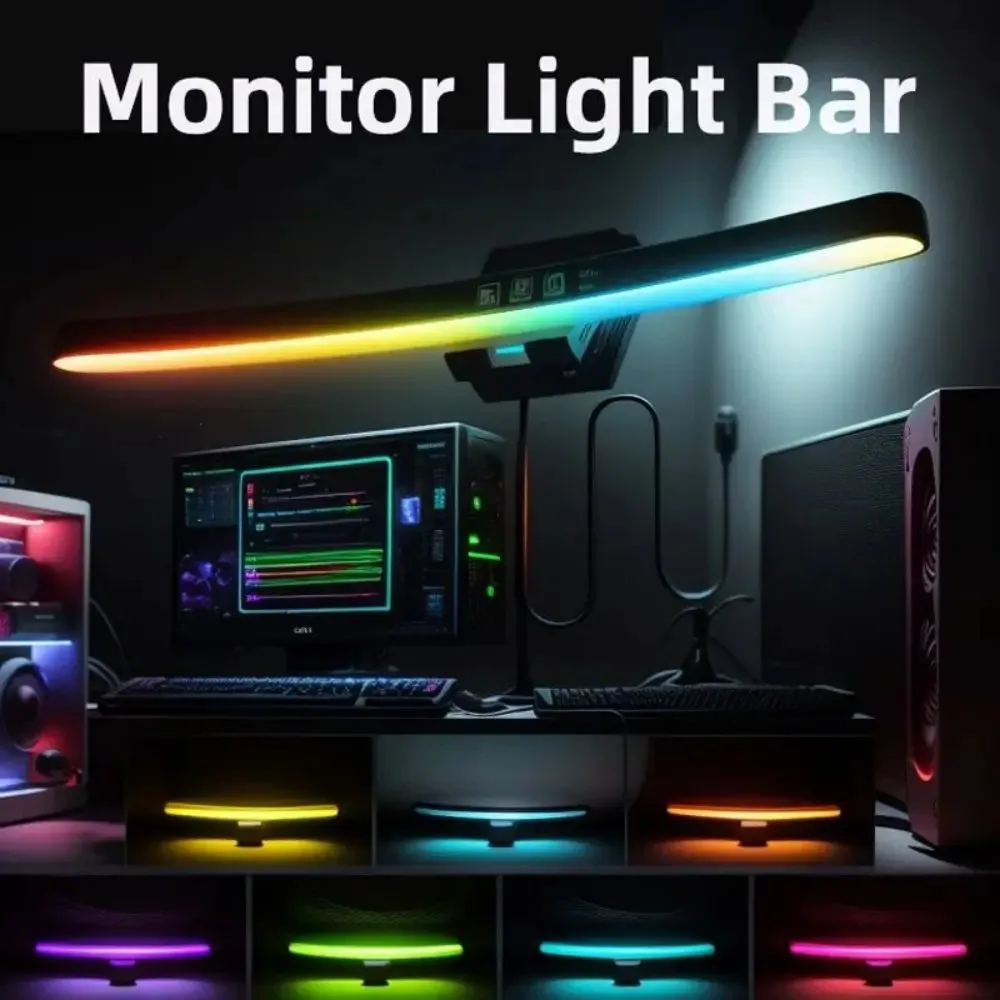 Lampu Monitor Komputer RGB Rit - Gaming Setup Desk ulasan dan harga